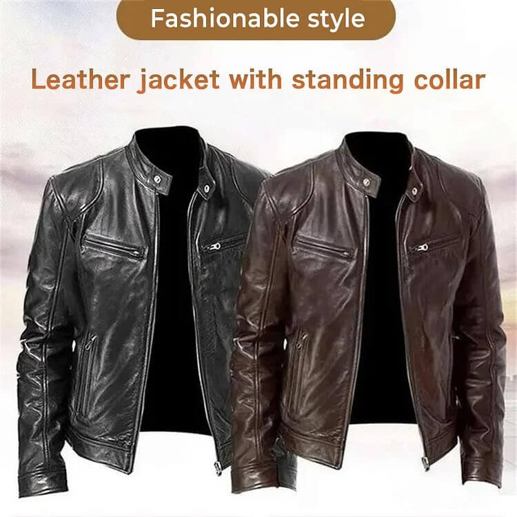 💥 60% off 🔥 Men's trendy leather jacket