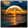(40*40cm)Seaside Sunset - Full Round Drill Diamond Painting