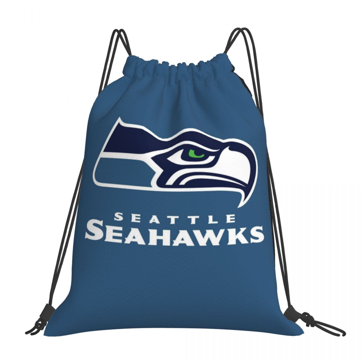 Seattle Seahawks Logo Foldable Sports Gym Drawstring Bag