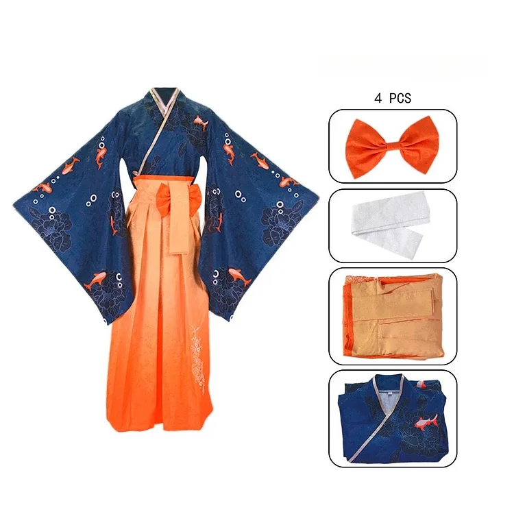 【Wetrose】Watson Kimono Hololive EN Vtuber Cosplay Costume Haori Amelia Ame Holo Wig Full Set Outfit New Year