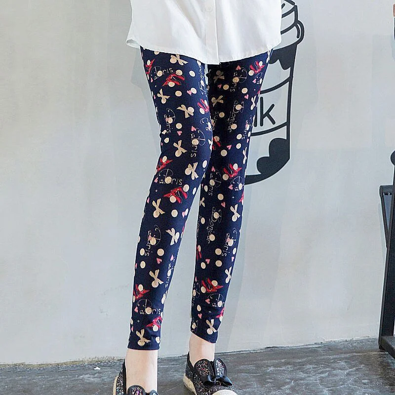 CUHAKCI Printed Leggings Women Workout Polyester High Waist Leggins Fitness Gym Activewear Pencil Pants