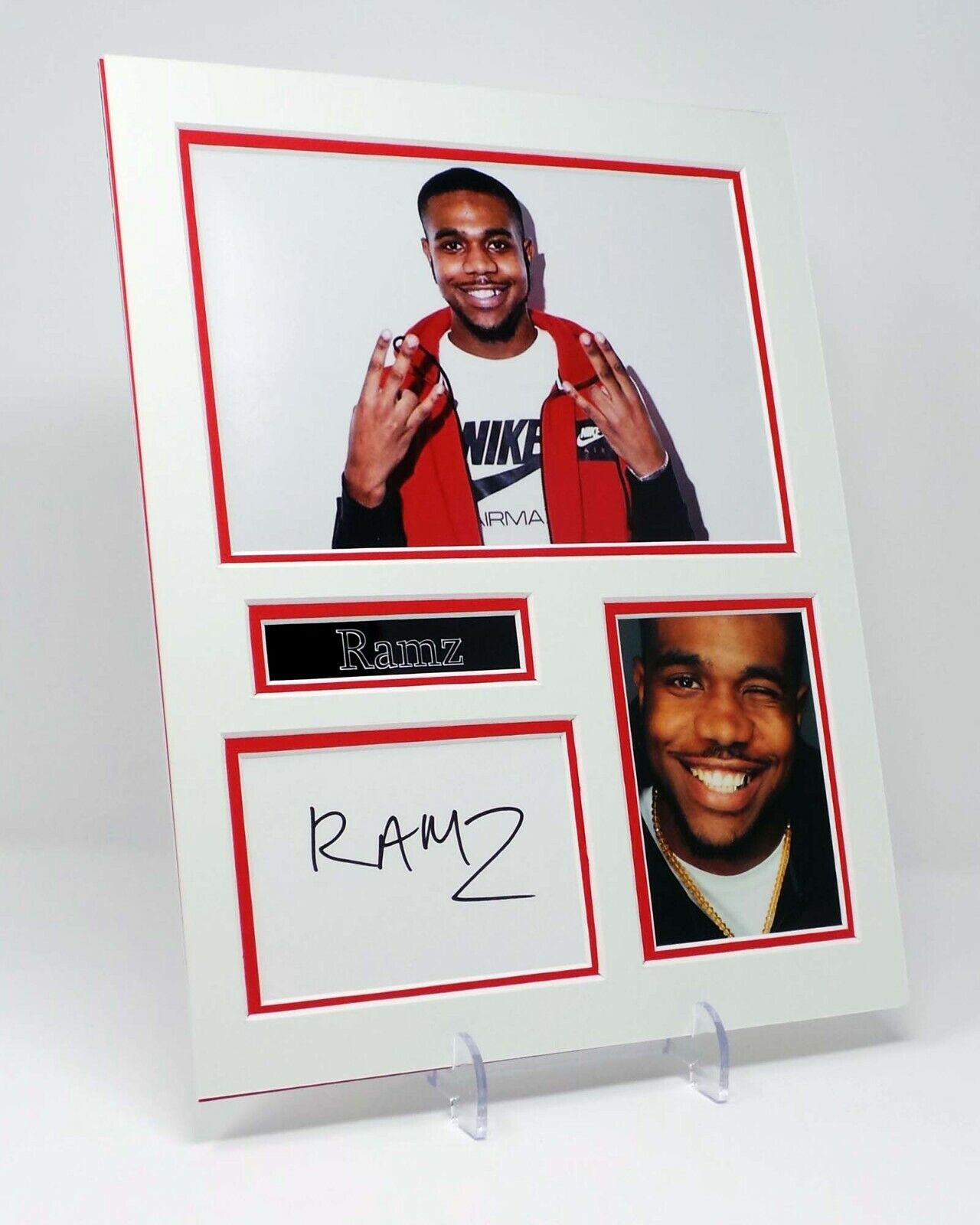 RAMZ Signed Mounted Photo Poster painting Display AFTAL COA English Rapper Singer Music