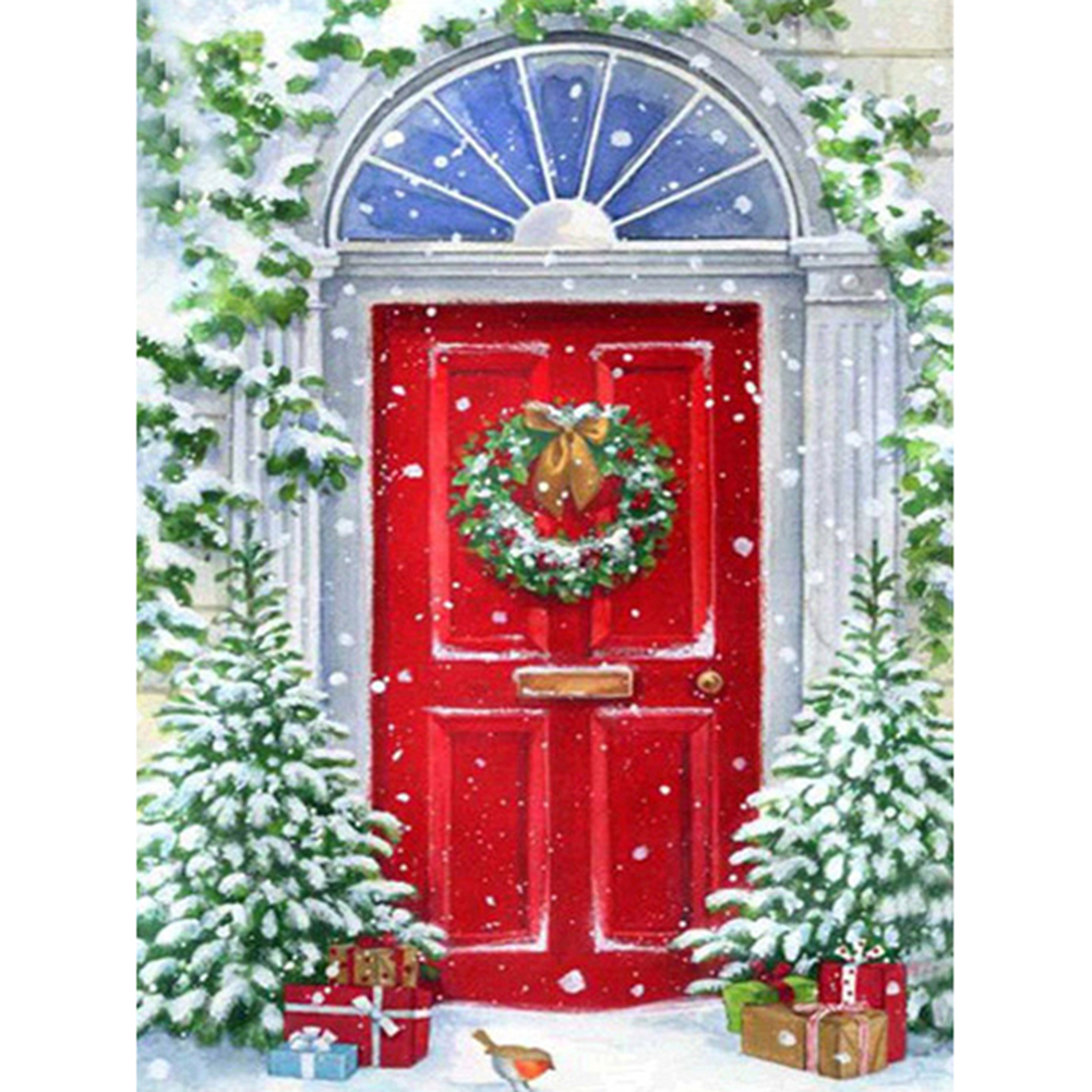 

Christmas Door - Round Drill Diamond Painting - 30*40CM, 501 Original