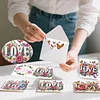 6PCS Diamond Painting Love Greeting Card Set with Envelopes for Adults Gifts
