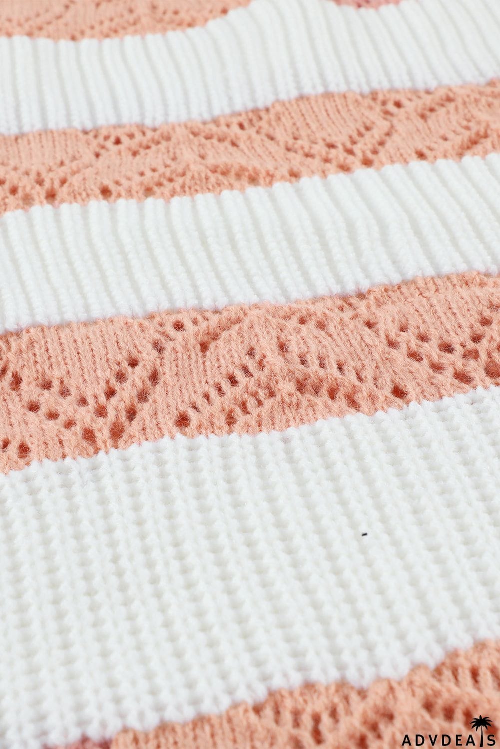 Striped Colorblock Knit Sweater