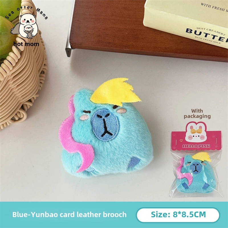 New Creative Plush Capybara Doll Pendant Cute Small Doll Bag Hanging Decoration Student Cartoon Doll Brooch For Women