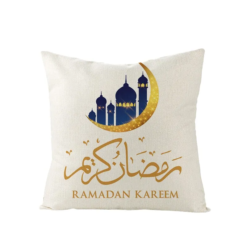 EID Mubarak Decor Cushion Cover Ramadan Decorations for Home 2022 Islamic Muslim Ramadan Kareem EID Al Adha Gift Sofa Pillowcase