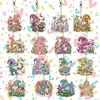16pcs Garden Goblin DIY Diamond Painting Keychain Kit Single Side Craft