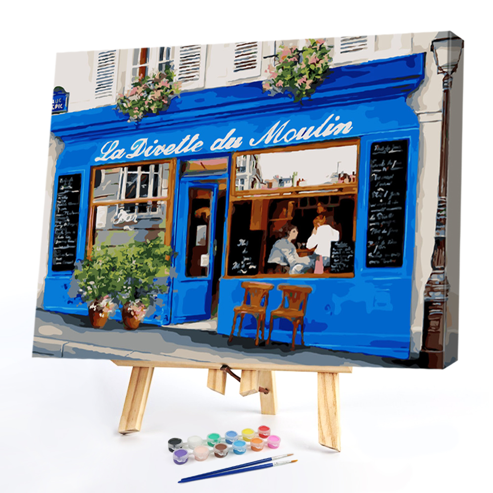 

40x50cm - Paint By Numbers Coffee House, 501 Original
