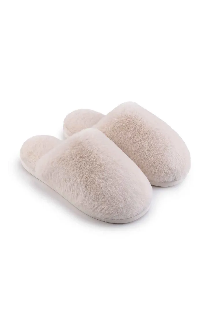 Solid Color House Plush Slippers