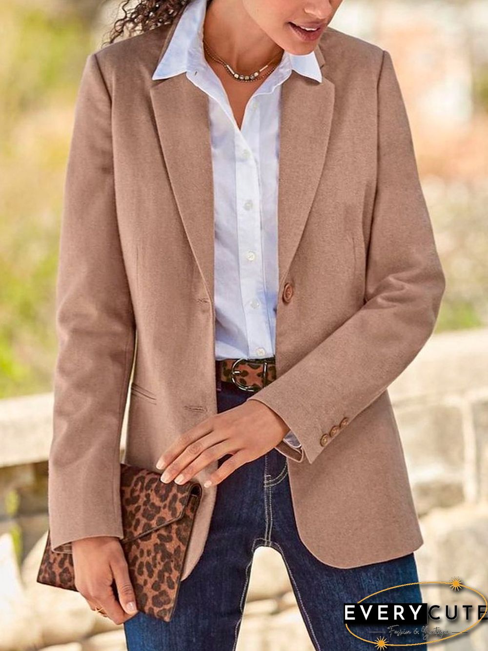 Casual Lapel Collar Blazer