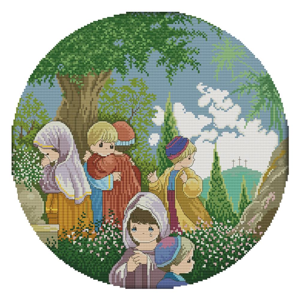 

A fairy tale - 14CT Stamped Cross Stitch - 41*41cm, 501 Original