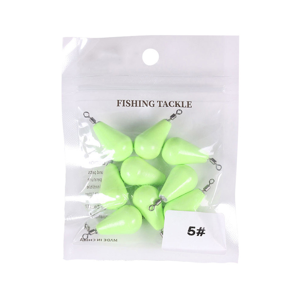 

9pcs Lead Sinker Luminous Water Droplets Lead Weight Fishing Tackle (20g, 501 Original