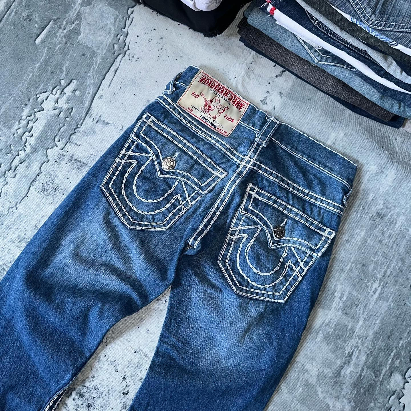 Lookouta Streetwear Retro Blue Jeans Y2K Clothes Mens Womens Harajuku Hip Hop Pocket Embroidered Baggy Jeans Low Rise Wide Leg Trousers