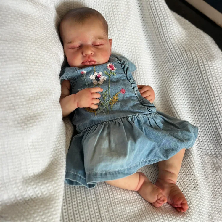  [New] 20" Lifelike Reborn Girl Baby Doll Named Uaclina with Painted Hair - Reborndollsshop®-Reborndollsshop®