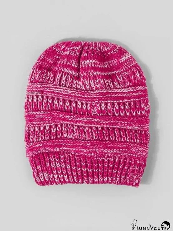 Mixed Color Knitted Hat for Women