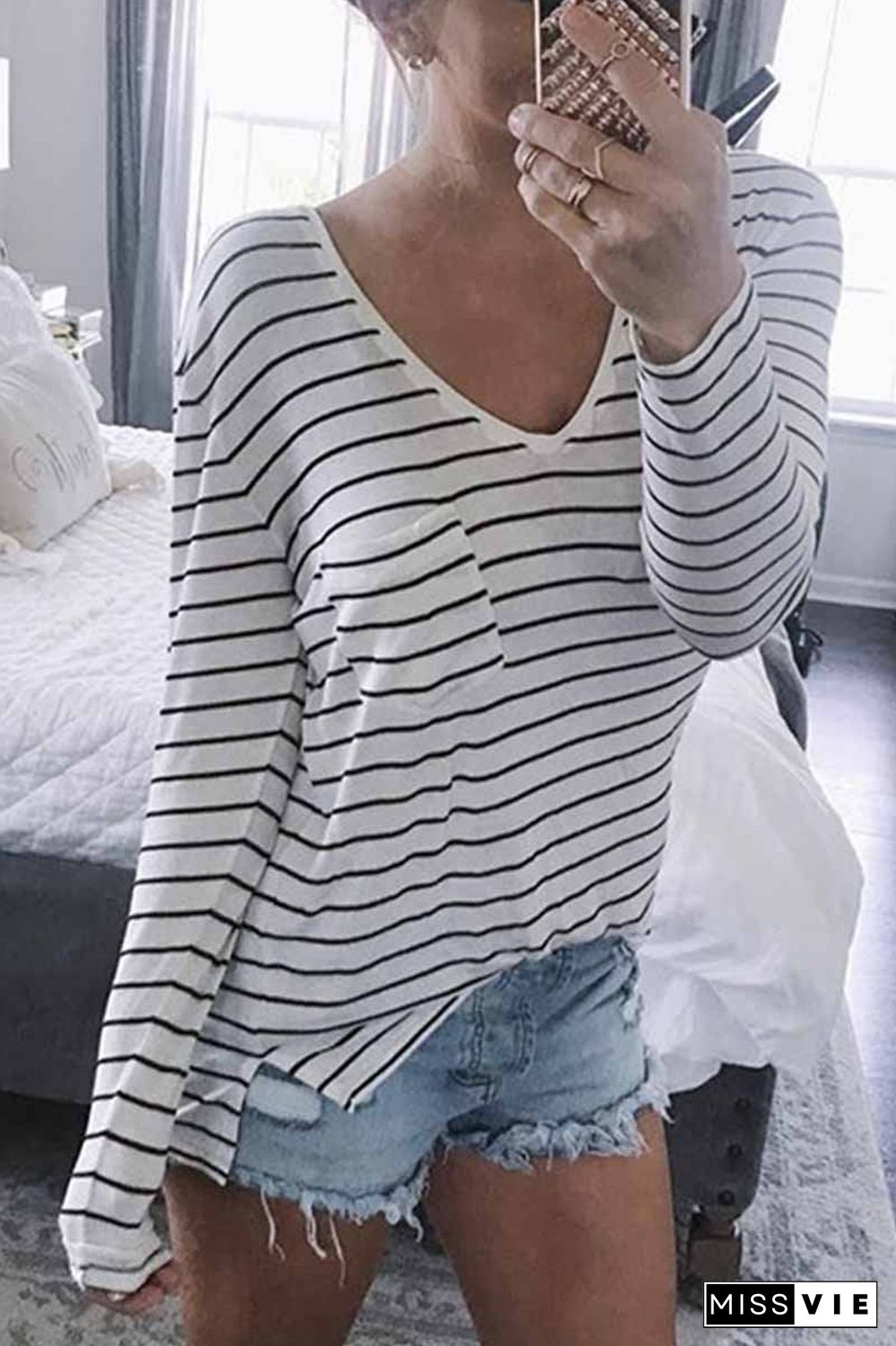 Striped Long Sleeve Top