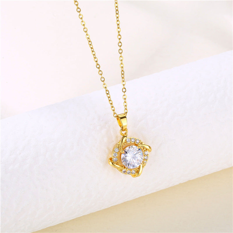 Women Minimalist Geometric Metal Stainless Steel Electroplating Necklaces