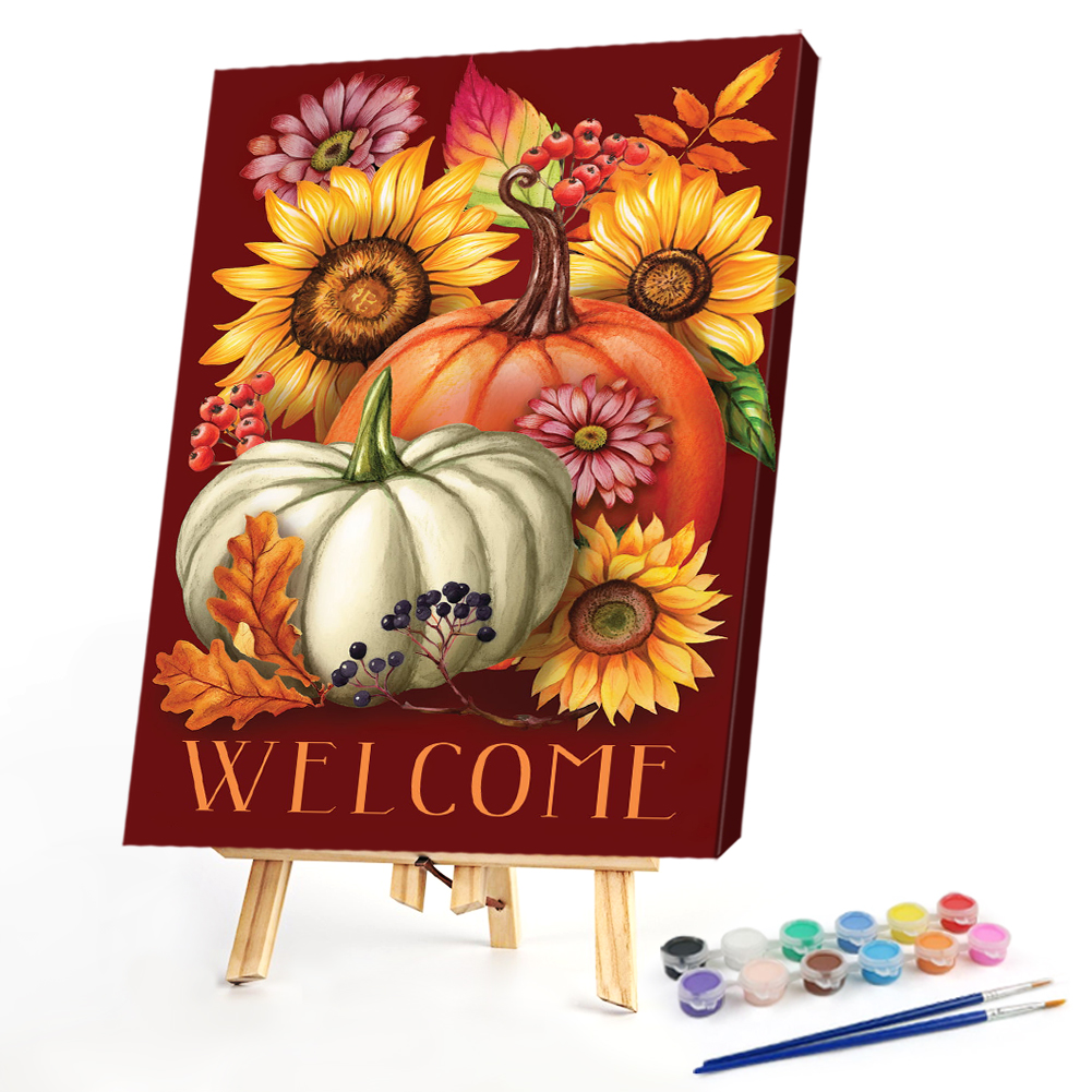 

40*50CM - Paint By Numbers - Pumpkin Sunflowers, 501 Original