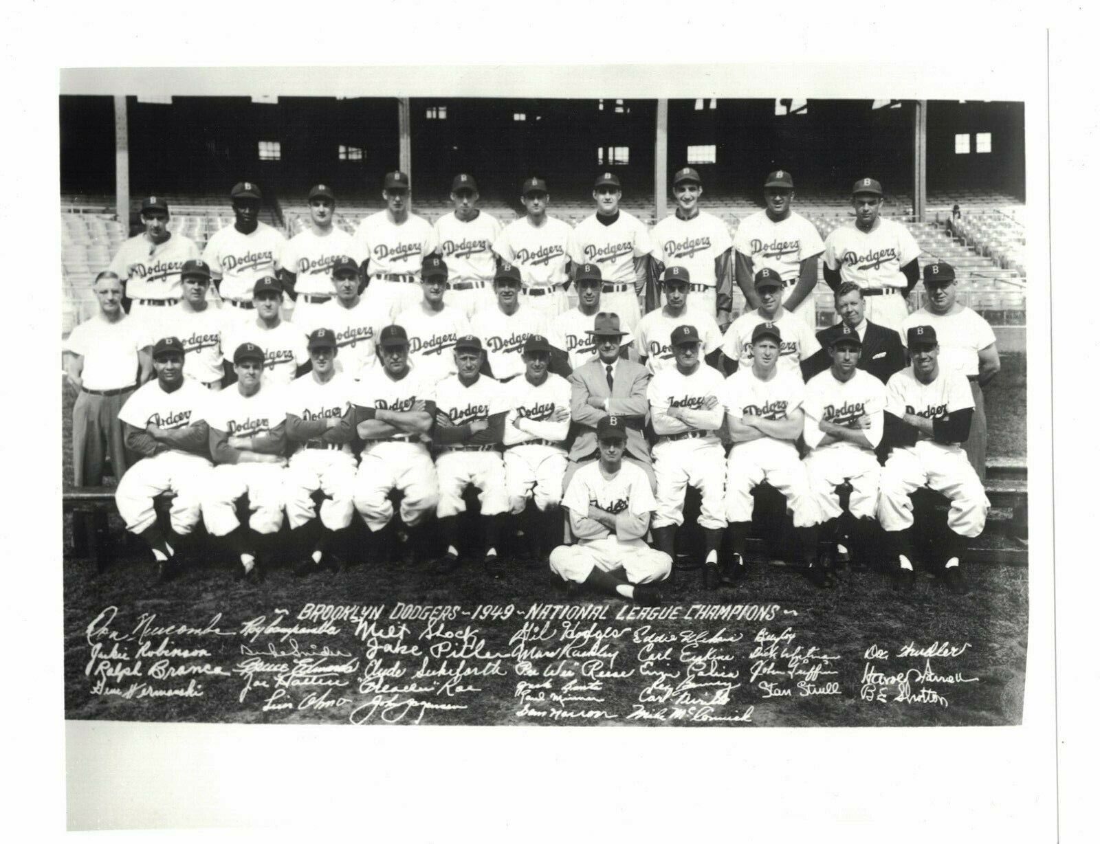 Older 1949 Brooklyn Dodgers 8x10 Baseball Team Issue Photo Poster painting CH120