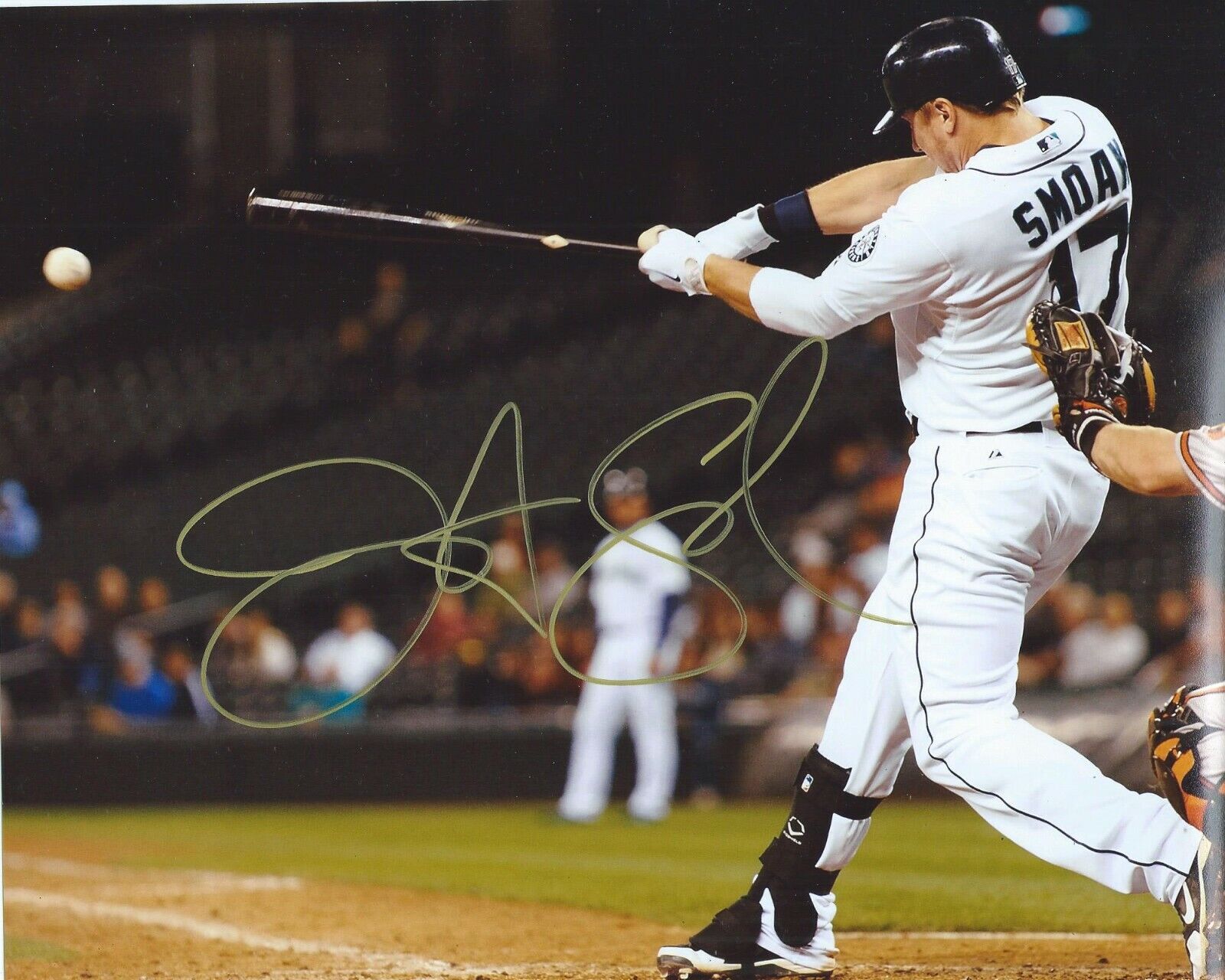 Justin Smoak Signed 8×10 Photo Poster painting Seattle Mariners Autographed COA