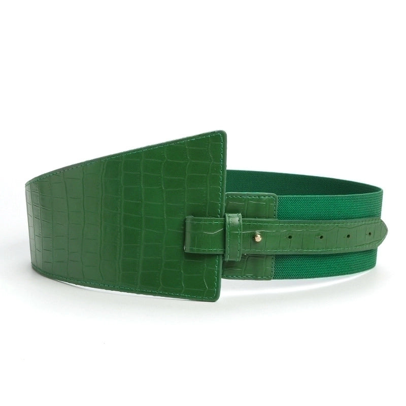 Retro Crocodile Pu Leather Belt Buckle Women’s Leather Belts 1 Piece