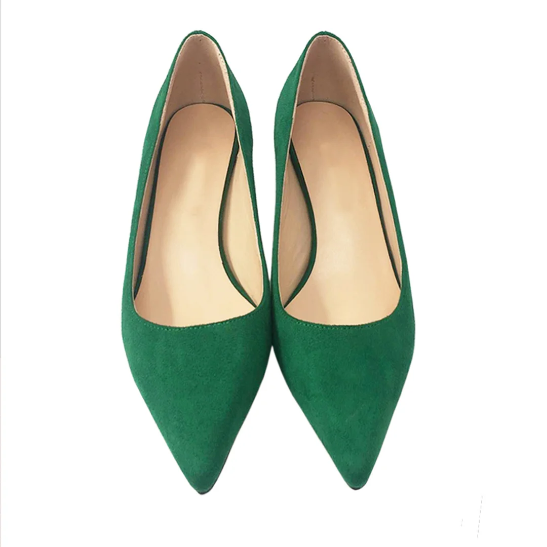 65mm Women Chunky Heels Comfortable Middle Block Heel Pumps-MERUMOTE