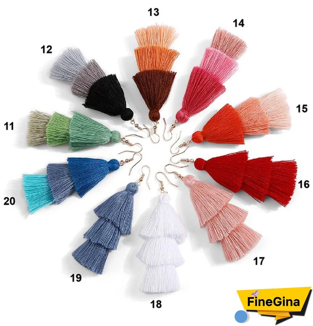 Tassel Earrings New Fashion Bohemian Style Party Earrings Simple Elegant For Girls Women