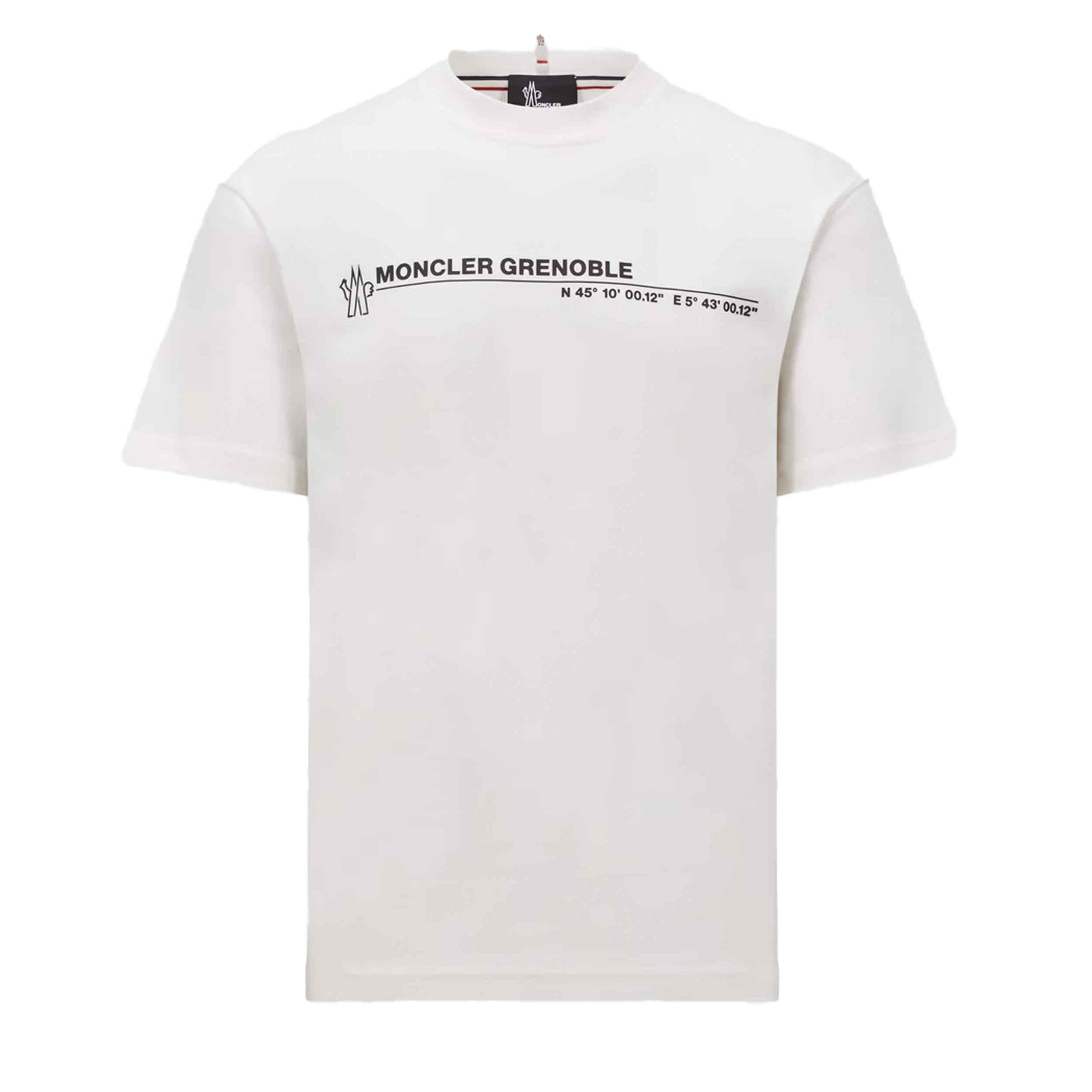 Moncler Grenoble Logo Cotton T-Shirt in White