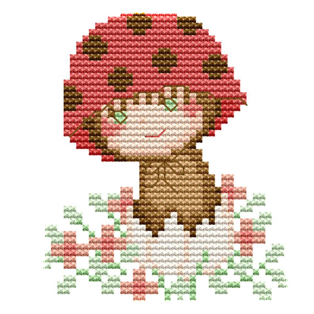 

Mushroom - 14CT Stamped Cross Stitch - 13*10cm, 501 Original