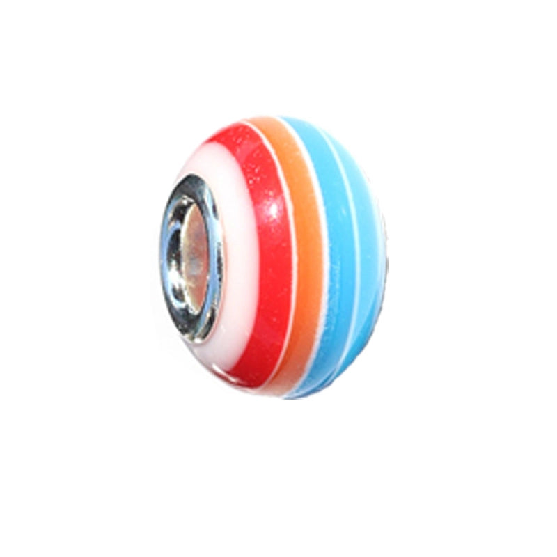 100 PCS/Package 8 * 14mm Resin Round Color Block Beads