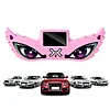 Dynamic Breathing Solar LED Car Window Warning Light Demon Eye