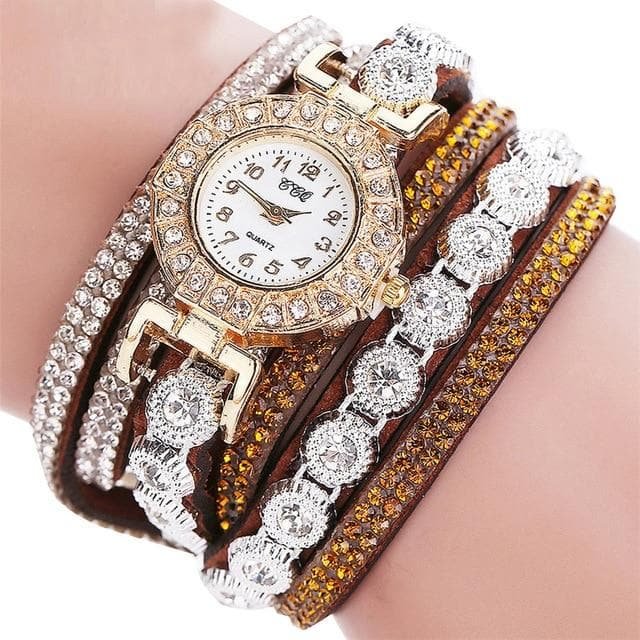 Fashion Bracelet Ladies Watch With Rhinestones Clock SS0111
