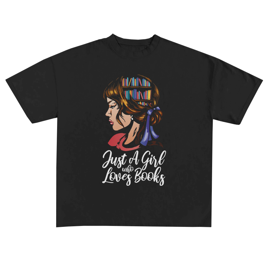 Just A Girl Who Loves Books Graphic T-Shirt