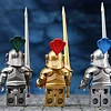 Medieval European Gothic style cavalry soldier armor and weapons military third-party building block minifigure assembly toy