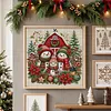 Christmas Farm Snowmen Full 11CT 3 Strand Stamped Cross Stitch Kit 45x45cm tapestrymarket