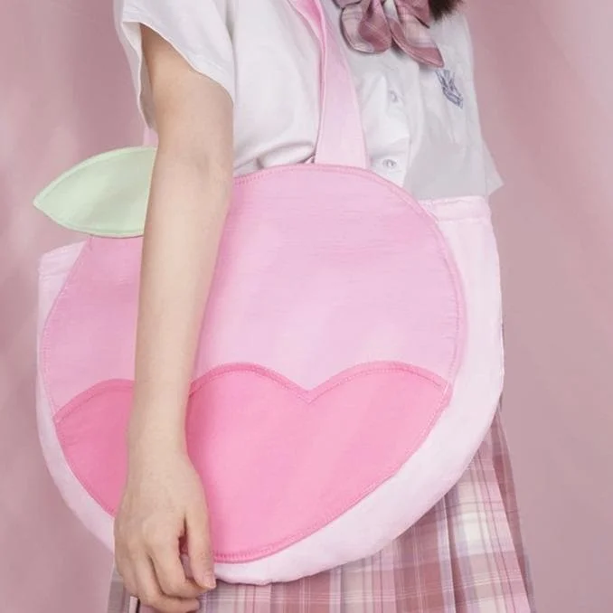 Preppy Style Cute Peach Handbag SP15966