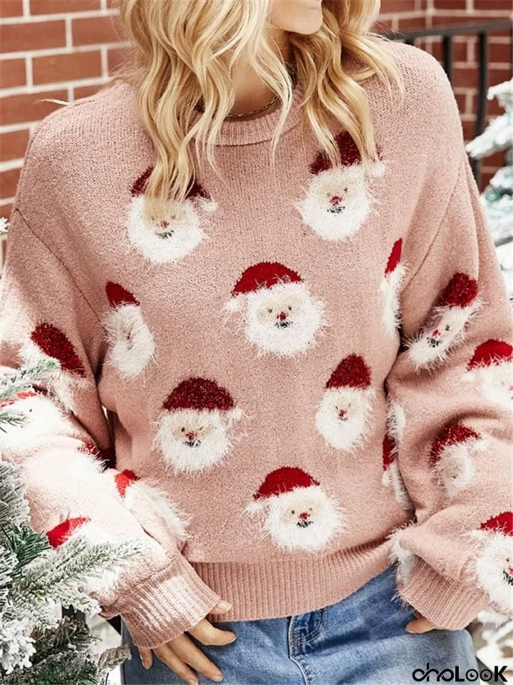 Stylish Christmas Santa Claus Pullover Knitted Sweater