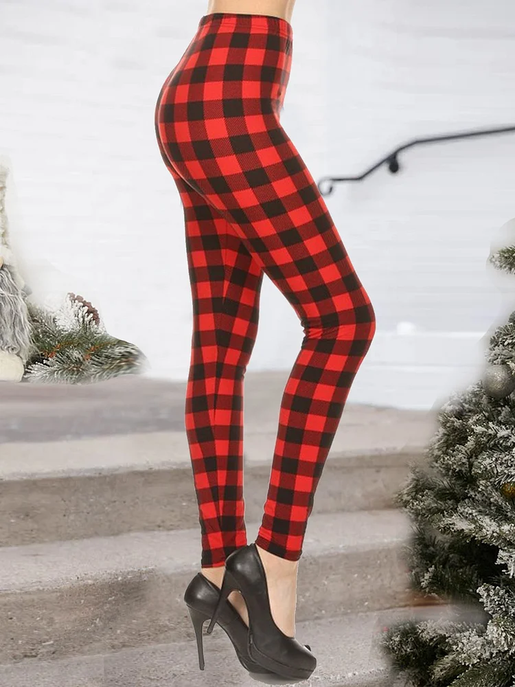 Regular Fit Plaid Leggings