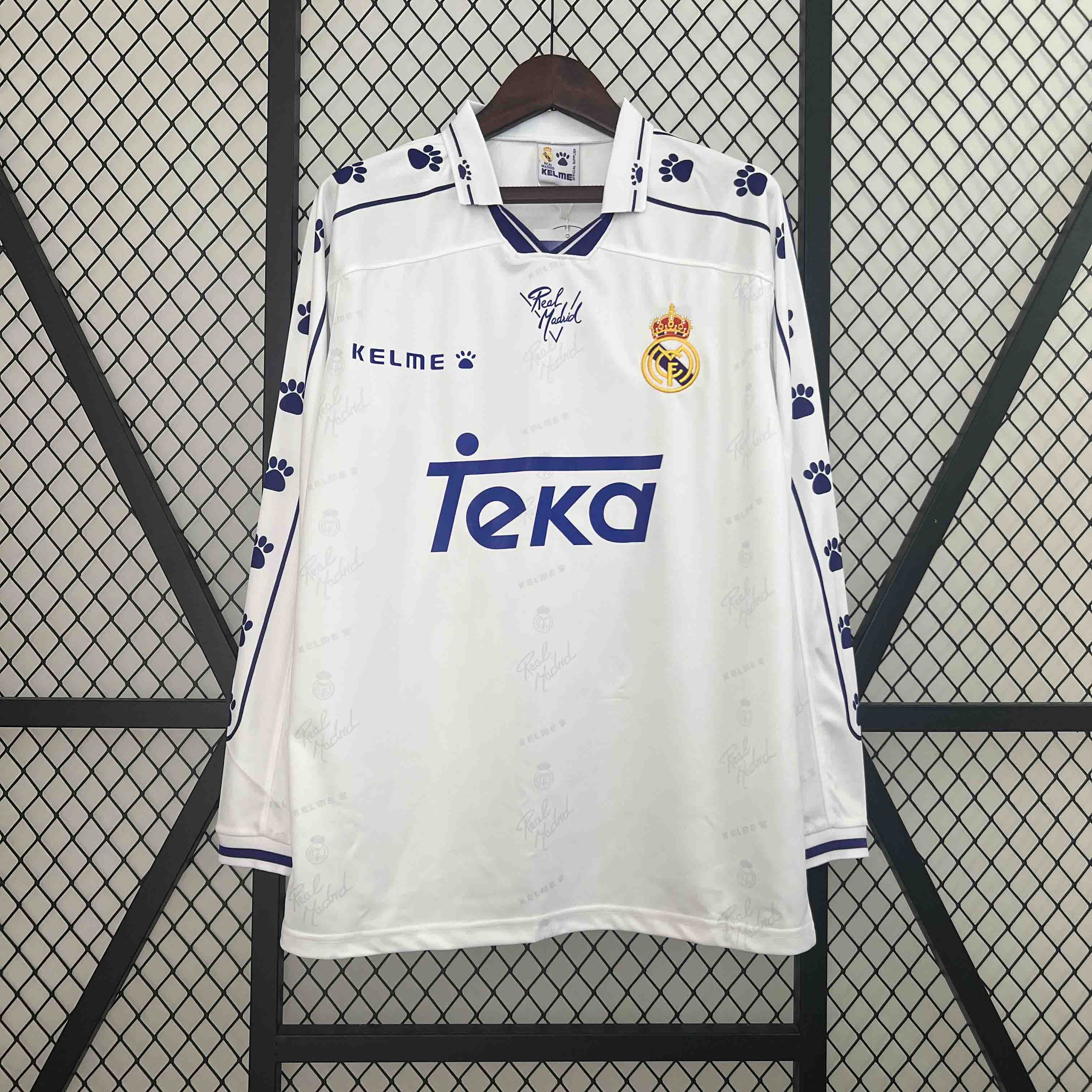 Retro Real Madrid 1994-96 Home Long Sleeve Jersey