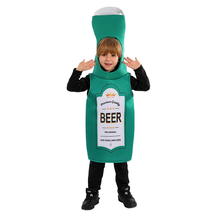 Kids Beer Bottle Costume Curve Cup Halloween Oktoberfest Cosplay Costume