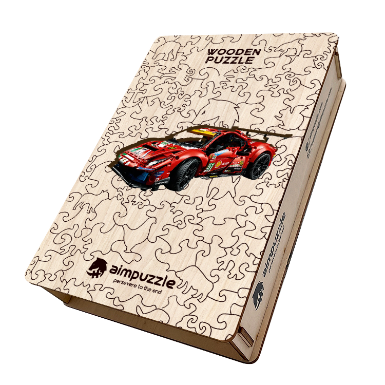 Ferrari 488 GTE Wooden Jigsaw Puzzle