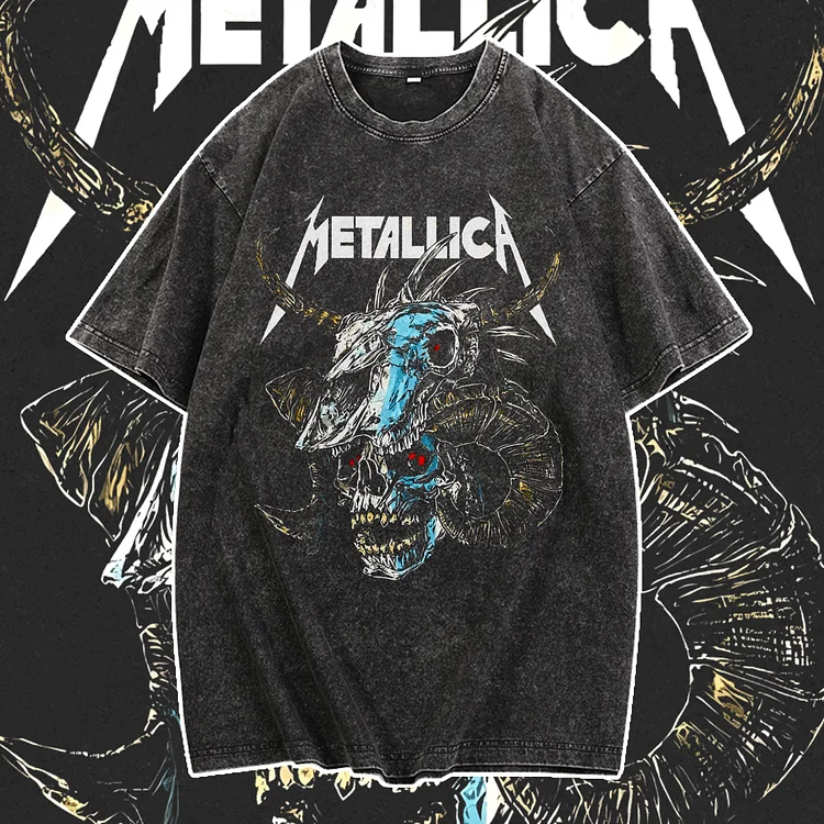 Davidhawaii100% Cotton Casual Men's Trendy Rock Monster Skull Street T-Shirt - 100% Cotton