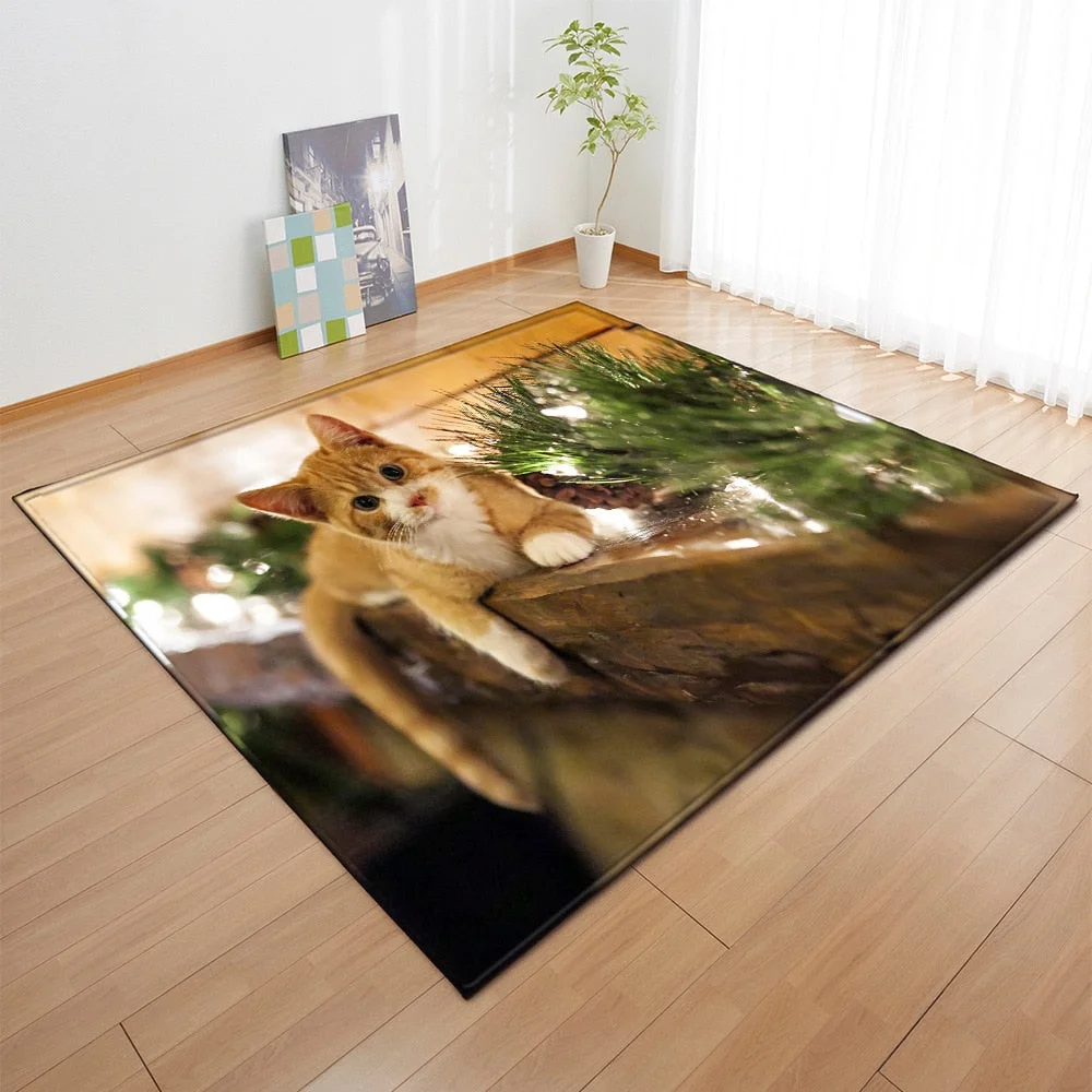 Carpet For Living Room Home Bedroom Bedside Children's Decoration Rug Animal Pattern Hallway Balcony Bathroom Non-Slip Floor Mat