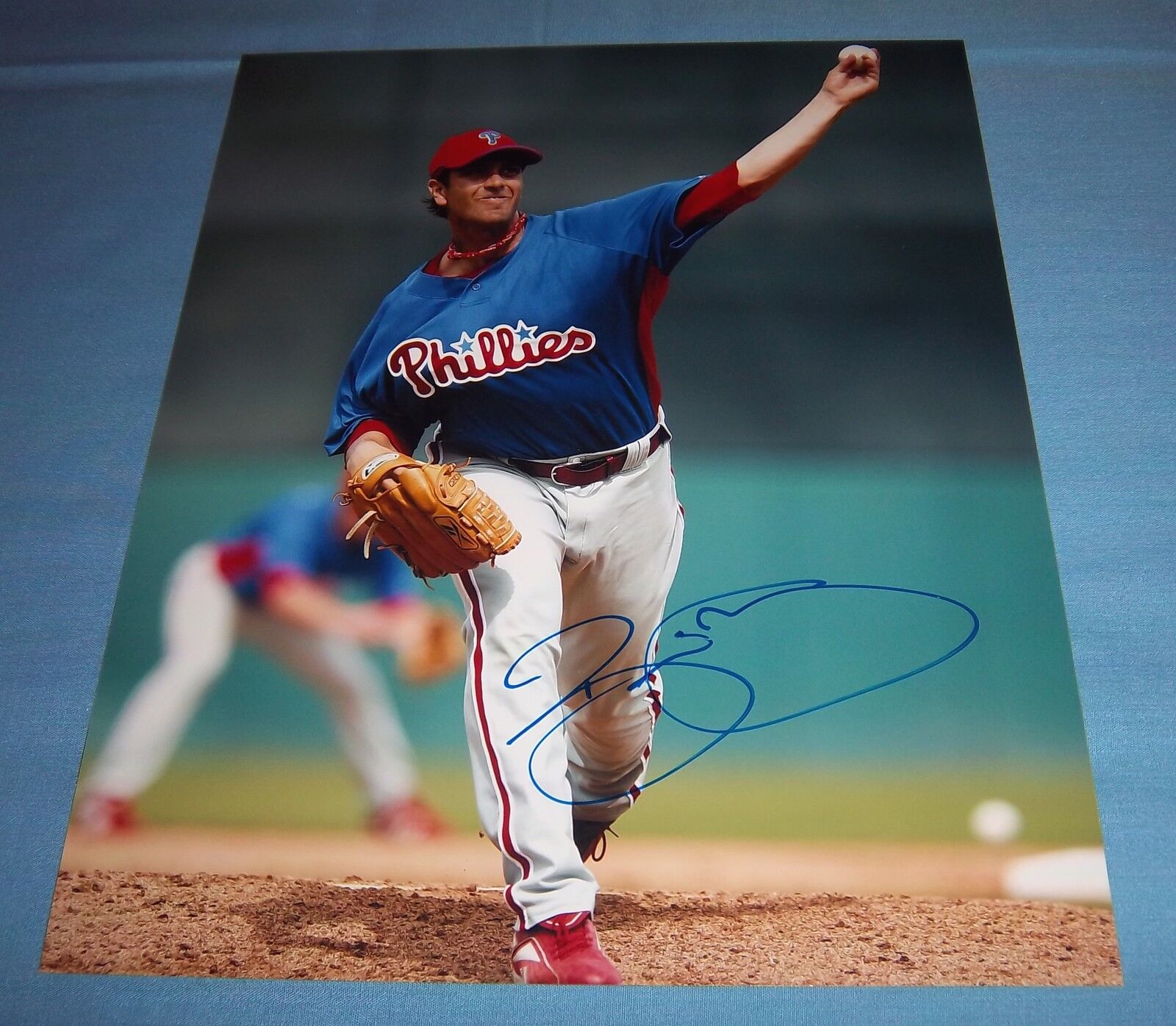 Philadelphia Phillies Brian Mazone Signed Autographed 8x10 Photo Poster painting B