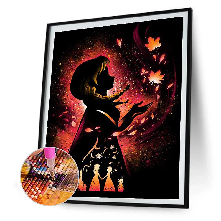 Full Round Diamond Painting - Disney Character Silhouette 30*40CM