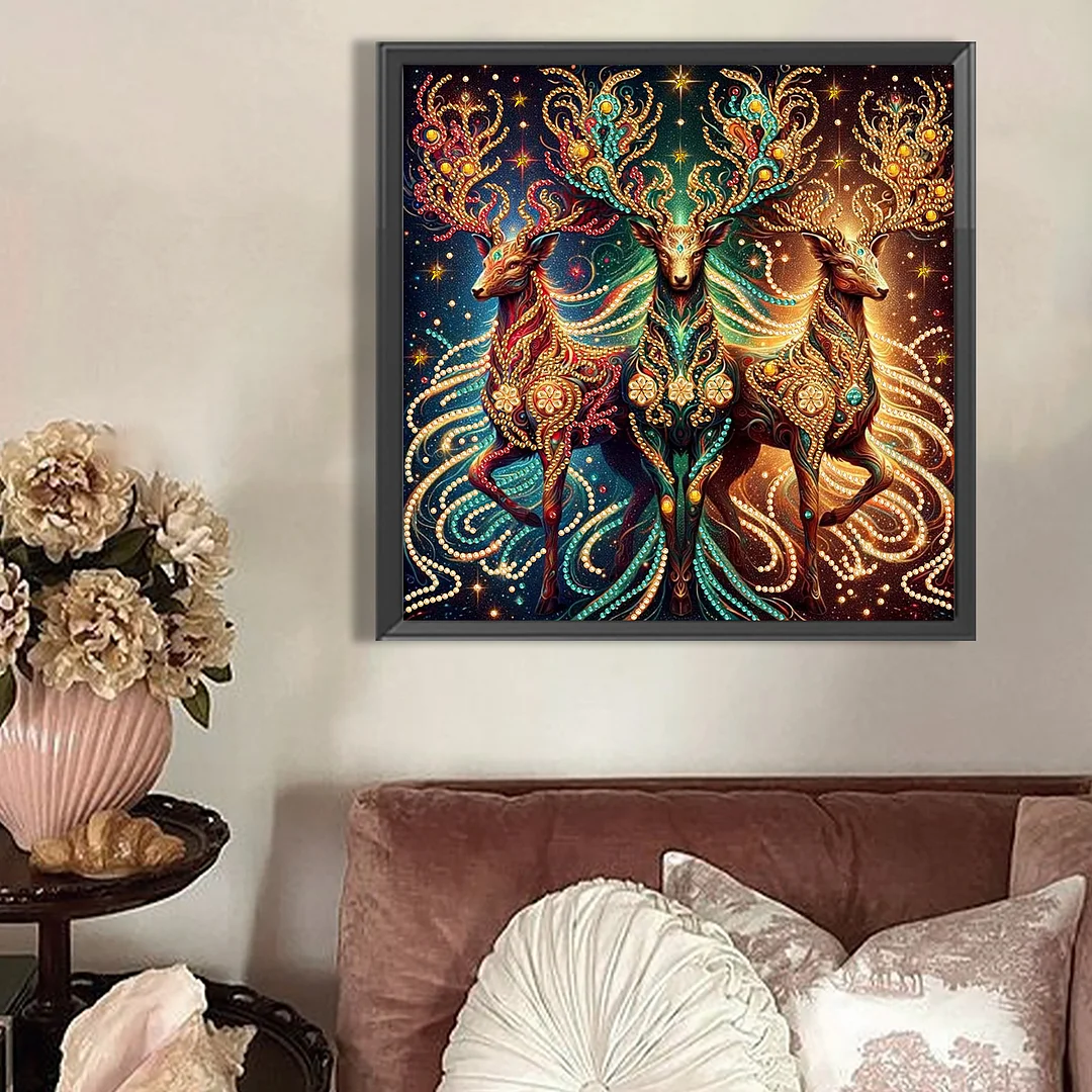 Deer - Partial Special Shaped Drill Diamond Painting Kits (Canvas|30*30cm)