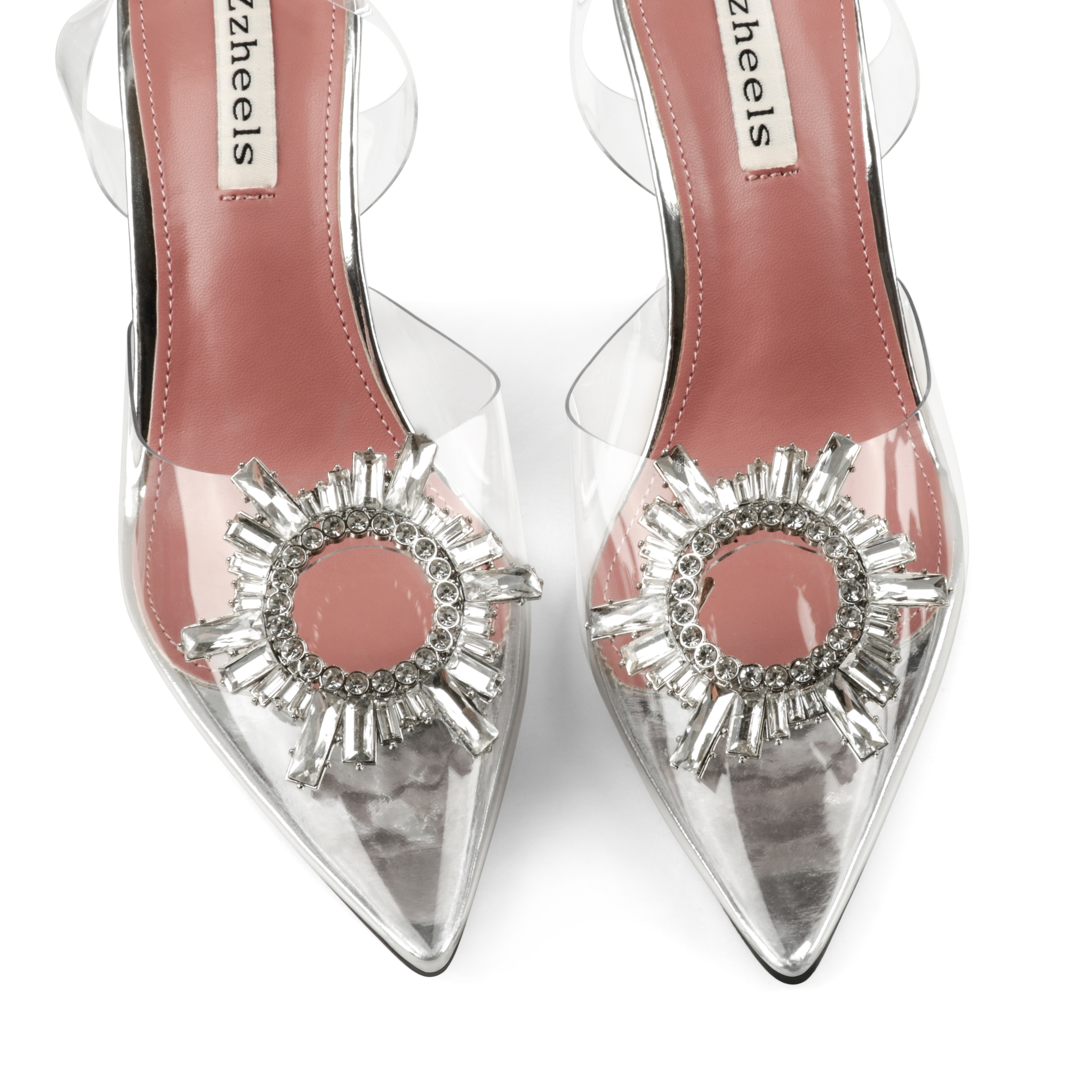 9.5cm/3.74 inch Slingback Begum Classic Pumps Pointed Toe Strappy Silk Sandals