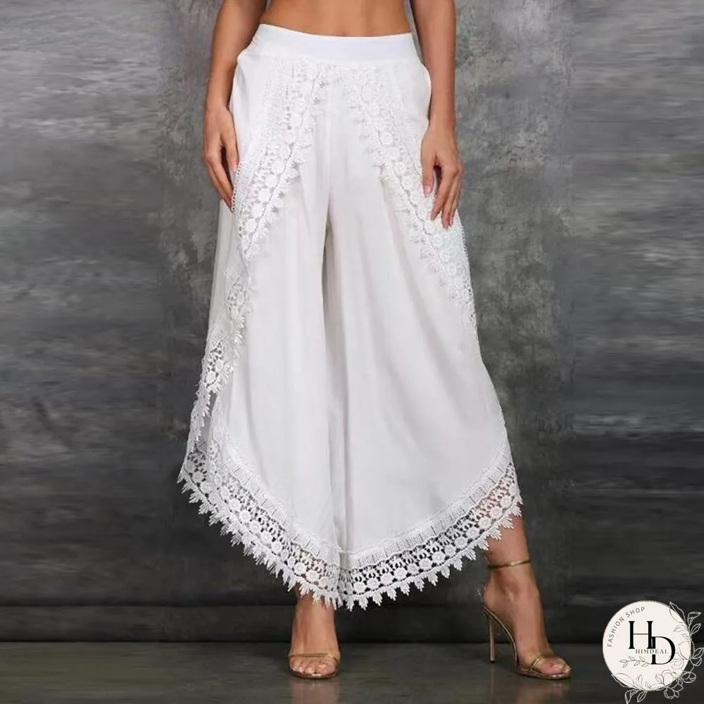 Summer Irregular High Waist Pantalon Fahion Lady Casual Pants Women's Long Pants Wide Leg Pants