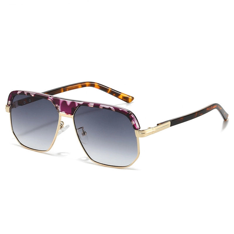 Casual Basic Minimalist Geometric Ac Square Full Frame Women’s Sunglasses